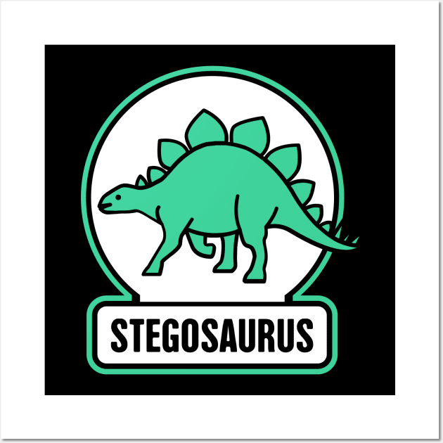 STEGOSAURUS | Dinosaur Graphic Gift Wall Art by MeatMan